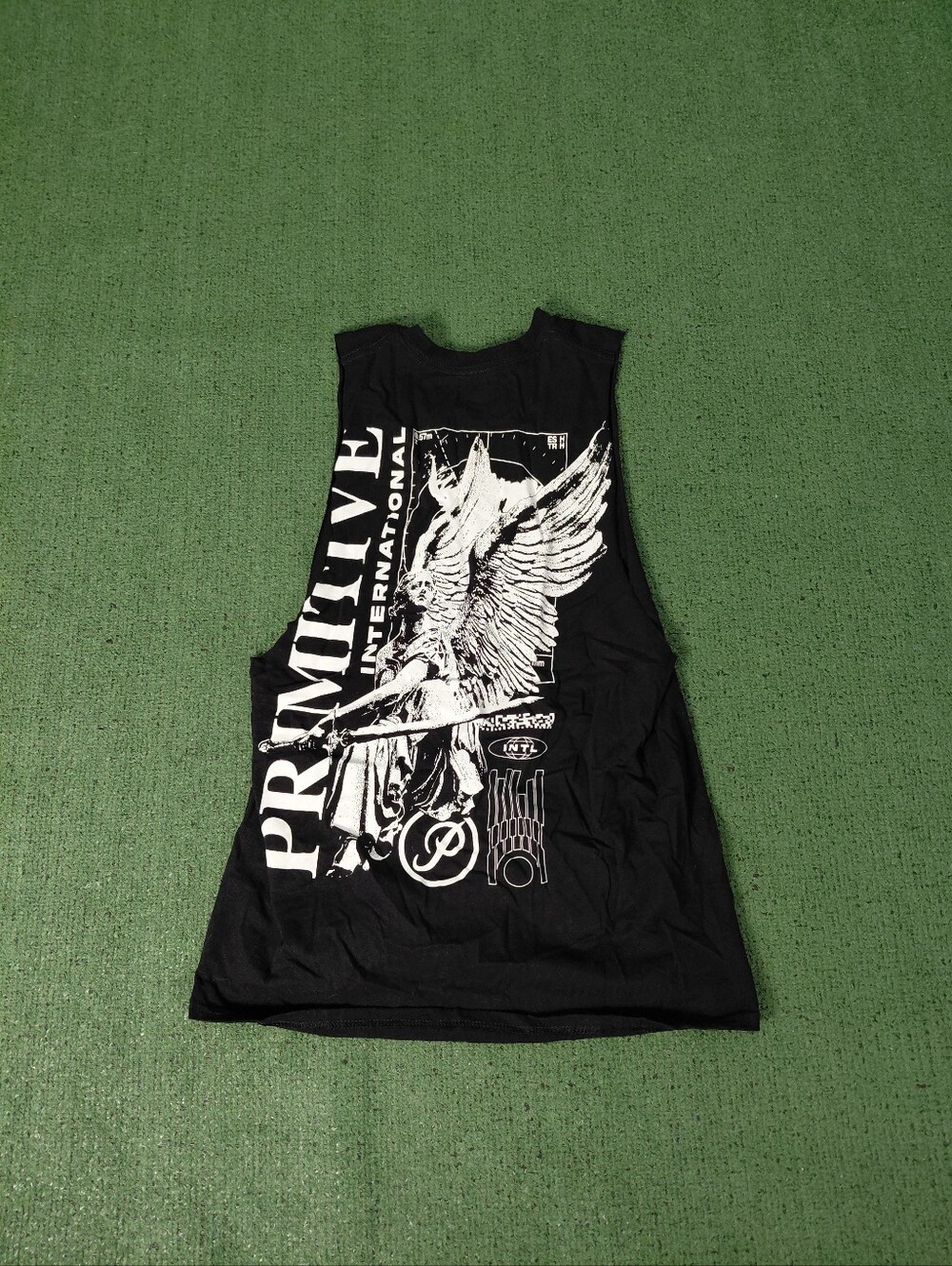 Primitive International Streetwear Graphic Black Cutoff Sz Medium